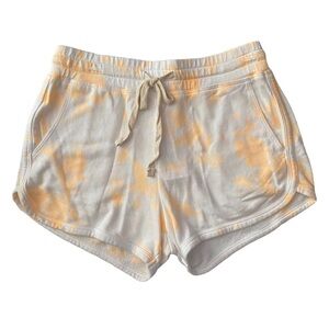 Sundry White Neon OrangeTie Dye High Waist Athletic Shorts 1 Juniors